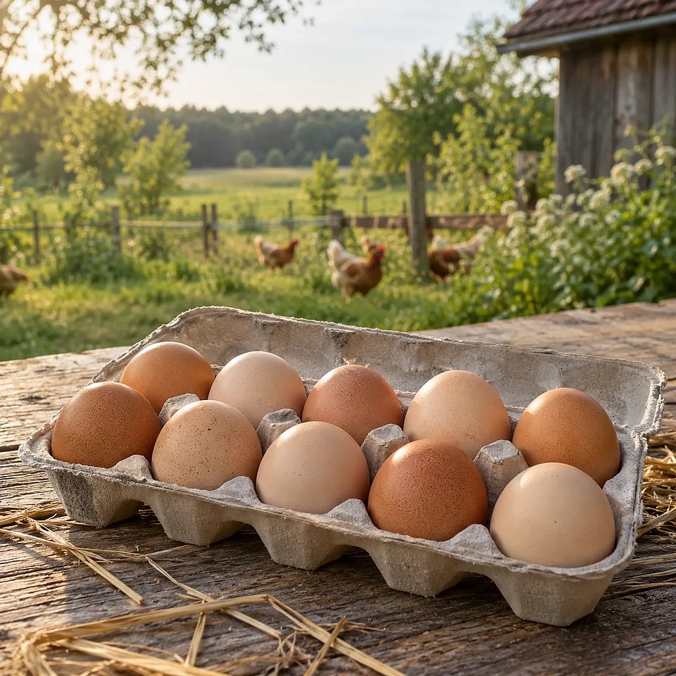 Eier aus dem Mobilstall